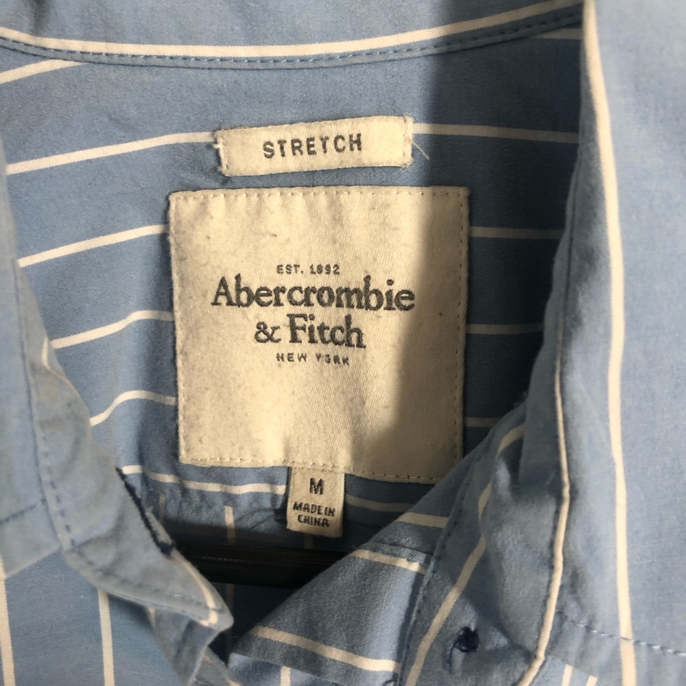 Abercrombie And Fitch A&F Button Down M Striped - image 2